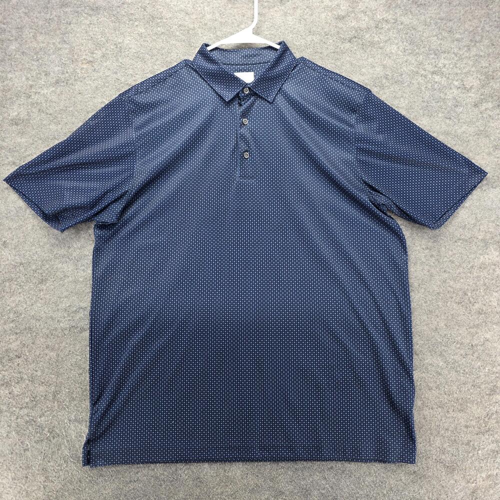 Greg Norman Polo Shirt Mens Large Blue ML75 PlayDry Golf Performance